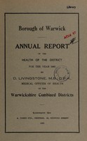 view [Report 1962] / Medical Officer of Health, Warwick Borough.