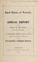 view [Report 1939] / Medical Officer of Health, Warwick R.D.C.