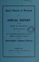 view [Report 1958] / Medical Officer of Health, Warwick R.D.C.