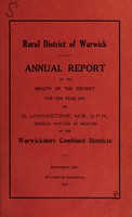 view [Report 1970] / Medical Officer of Health, Warwick R.D.C.