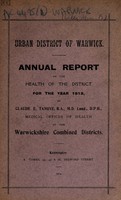 view [Report 1913] / Medical Officer of Health, Warwick U.D.C.