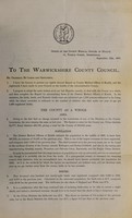 view [Report 1906] / Medical Officer of Health, Warwickshire County Council.