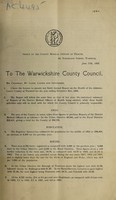 view [Report 1924] / Medical Officer of Health, Warwickshire County Council.
