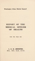 view [Report 1951] / Medical Officer of Health, Washington U.D.C.