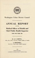 view [Report 1961] / Medical Officer of Health, Washington U.D.C.