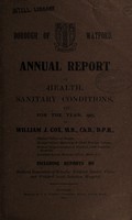 view [Report 1925] / Medical Officer of Health, Watford U.D.C. / Borough.