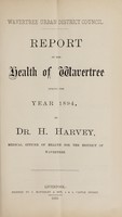 view [Report 1894] / Medical Officer of Health, Wavertree U.D.C.