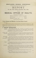view [Report 1914] / Medical Officer of Health, Wayland R.D.C.
