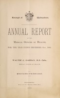 view [Report 1905] / Medical Officer of Health, Wednesbury Borough.