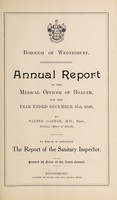 view [Report 1920] / Medical Officer of Health, Wednesbury Borough.