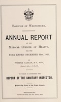 view [Report 1921] / Medical Officer of Health, Wednesbury Borough.