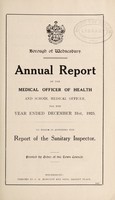 view [Report 1925] / Medical Officer of Health, Wednesbury Borough.