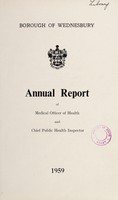 view [Report 1959] / Medical Officer of Health, Wednesbury Borough.