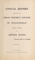 view [Report 1897] / Medical Officer of Health, Wednesfield U.D.C.