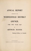 view [Report 1898] / Medical Officer of Health, Wednesfield U.D.C.
