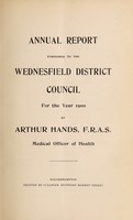 view [Report 1900] / Medical Officer of Health, Wednesfield U.D.C.