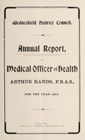 view [Report 1904] / Medical Officer of Health, Wednesfield U.D.C.