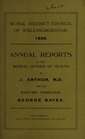 view [Report 1920] / Medical Officer of Health, Wellingborough R.D.C.