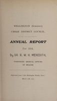 view [Report 1914] / Medical Officer of Health, Wellington (Somerset) U.D.C.