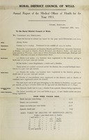 view [Report 1913] / Medical Officer of Health, Wells (Union) R.D.C.