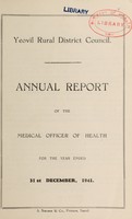 view [Report 1941] / Medical Officer of Health, Yeovil R.D.C.