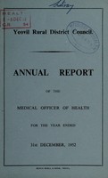 view [Report 1952] / Medical Officer of Health, Yeovil R.D.C.