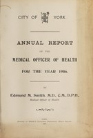 view [Report 1906] / Medical Officer of Health, York City.