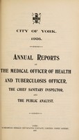 view [Report 1926] / Medical Officer of Health, York City.