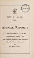 view [Report 1931] / Medical Officer of Health, York City.