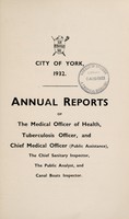 view [Report 1932] / Medical Officer of Health, York City.