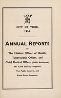 view [Report 1934] / Medical Officer of Health, York City.