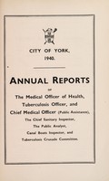 view [Report 1940] / Medical Officer of Health, York City.