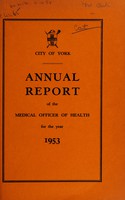 view [Report 1953] / Medical Officer of Health, York City.