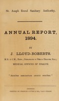 view [Report 1894] / Medical Officer of Health, St. Asaph (Denbigh) R.D.C. and St. Asaph (Flint) R.D.C.