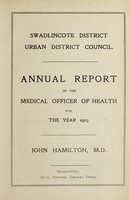 view [Report 1905] / Medical Officer of Health, Swadlincote U.D.C.