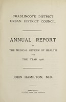 view [Report 1908] / Medical Officer of Health, Swadlincote U.D.C.