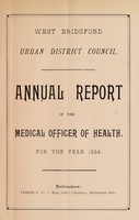 view [Report 1894] / Medical Officer of Health, West Bridgford U.D.C.