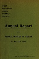 view [Report 1903] / Medical Officer of Health, West Bridgford U.D.C.