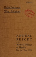 view [Report 1938] / Medical Officer of Health, West Bridgford U.D.C.