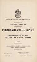 view [Report 1921] / School Medical Officer of Health, West Bromwich.