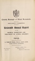 view [Report 1923] / School Medical Officer of Health, West Bromwich.