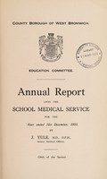 view [Report 1933] / School Medical Officer of Health, West Bromwich.