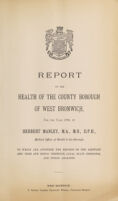 view [Report 1894] / Medical Officer of Health, West Bromwich County Borough.