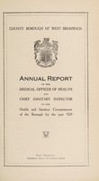 view [Report 1929] / Medical Officer of Health, West Bromwich County Borough.