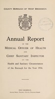 view [Report 1934] / Medical Officer of Health, West Bromwich County Borough.