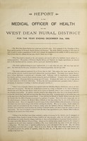 view [Report 1898] / Medical Officer of Health, West Dean R.D.C.