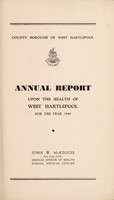 view [Report 1949] / Medical Officer of Health, West Hartlepool County Borough.