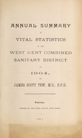 view [Report 1904] / Medical Officer of Health, West Kent Combined Sanitary District.