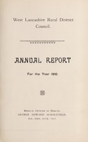 view [Report 1910] / Medical Officer of Health, West Lancashire R.D.C.