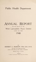 view [Report 1940] / Medical Officer of Health, West Lancashire R.D.C.
